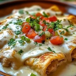 Chicken Enchiladas With Sour Cream White Sauce