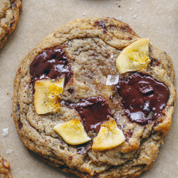 Chewy Dark Chocolate Banana Bread Cookies