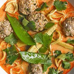 Thai Coconut Soup With Turkey Meatballs