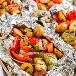 Sausage And Veggie Foil Packs