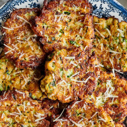 Panko Parmesan Zucchini Fritters