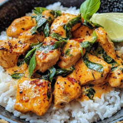 Spiced Coconut Basil Chicken With Rice