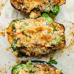 Vegan Sausage Stuffed Acorn Squash