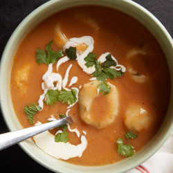 Pinto Bean Soup With Masa And Queso Fresco Dumplings