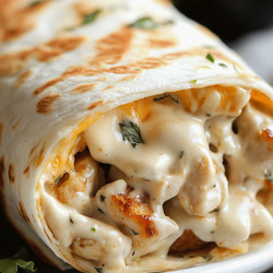 Cheesy Garlic Chicken Wraps