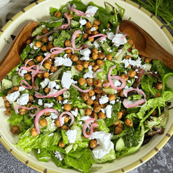 Spring Salad With Scandinavian-spiced Chickpeas And Lemon-dill Dressing