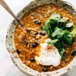Rockin' 5 Ingredient Sweet Potato Turkey Chili