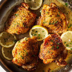 Baked Lemon Butter Chicken Thighs
