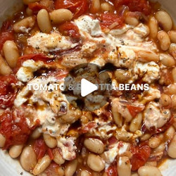 Creamy Ricotta Cannellini Beans With Tomatoes