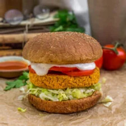 Vegan Buffalo Chickpea Burgers