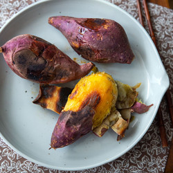 Pan Roasted Korean Sweet Potato (gun-goguma)