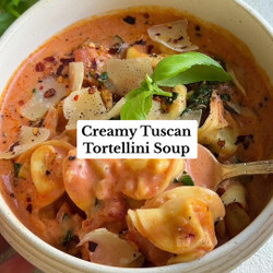 Creamy Tuscan Tortellini Soup