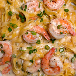 Miso Lime Shrimp Pasta