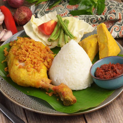 Indonesian Smashed Fried Chicken (ayam Penyet)