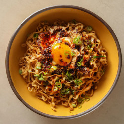 Chili Crunch Fried Egg Noodles