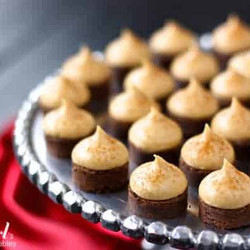 Espresso Brownies Bites With Kahlua Buttercream Kisses