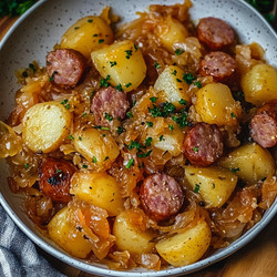 Polish Sausage, Sauerkraut &amp; Potato Crockpot Recipe