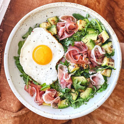Prosciutto And Zucchini Breakfast Bowl