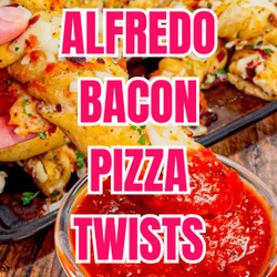 Alfredo Bacon Pizza Twists