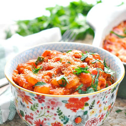 Dump-and-bake Chicken Marinara Gnocchi