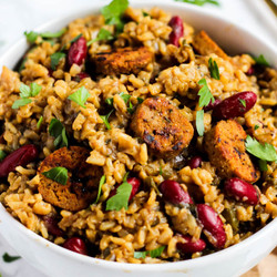 Classic Cajun Vegan Jambalaya