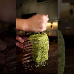 Seared Lamb With Mustard Garlic Breadcrumbs