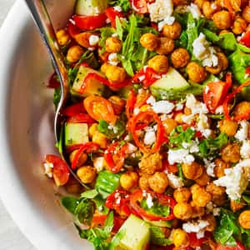 Chopped Salad With Spiced Skillet-roasted Chickpeas For Two