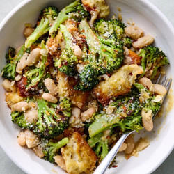 Broccoli and White Bean Caesar