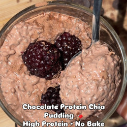 Chocolate Chia Protein Pudding