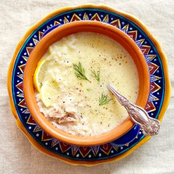 Classic Greek Avgolemono Soup