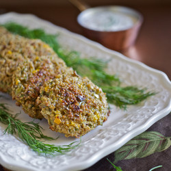 Quinoa Cakes With Yogurt-dill Dip