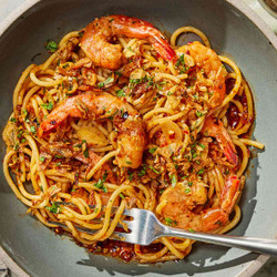 Chili Crisp Shrimp Scampi