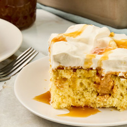 Salted Caramel Irish Cream Poke Cake