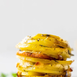 Layered Potato Cups With Spring Herbs And Leeks 