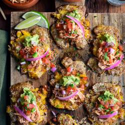 Crispy Smashed Potato Tacos / Tostadas