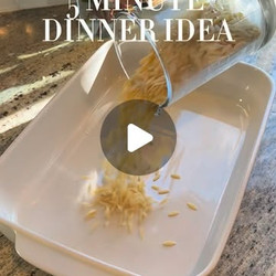 Creamy Lemon Chicken Thigh Orzo Bake