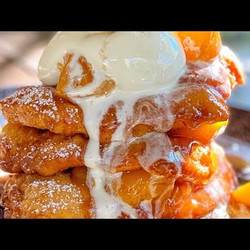 Deep Fried Peach Cobbler