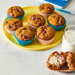 Whole-wheat Strawberry Muffins