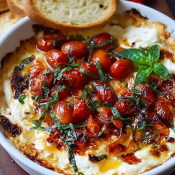 Three-cheese Tomato Bruschetta Dip