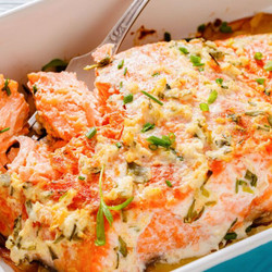 Mary Berry’s All-in-one Salmon Traybake