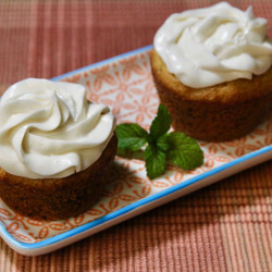 Fluffy Carrot Muffins With Cream Cheese Frosting