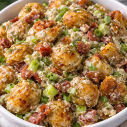 Crunchy &amp; Creamy Smashed Potato Salad Delight