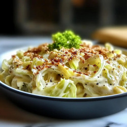 Creamy Skillet Cabbage Alfredo That's Comfort Food Bliss