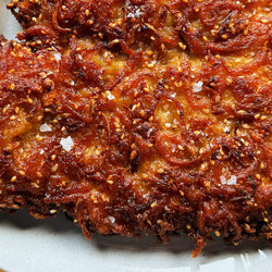Schnitzel Latkes must meat