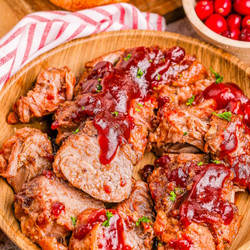 Slow Cooker Cranberry Pork Tenderloin