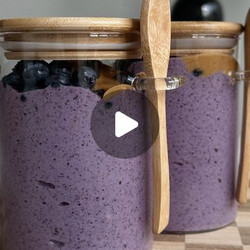 Blended Blueberry Protein Chia Pudding