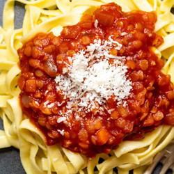 Red Lentil Bolognese
