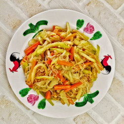 Chayote Squash Recipe With Dried Shrimp and Glass Noodles