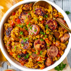Cajun Sausage And Rice Skillet