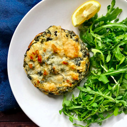 Goat Cheese Spinach And Artichoke Stuffed Portobello Mushrooms
